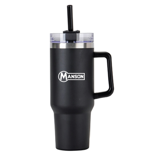 40 OZ VACUUM INSULATED BLACK TUMBLER